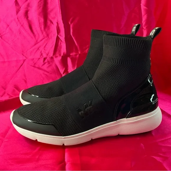 Michael Kors Black hi top ,and White sneakers 7.5 - Picture 7 of 11